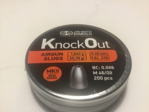 JSB Knockout Slugs .22 Pellets Tin of 200 - Mark 11 New Shape
